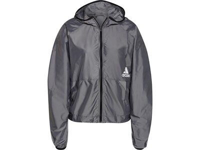 adidas Damen You for You Hooded Windbreaker Grau