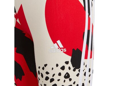 adidas Kinder Future Icons Sport Cotton 3-Streifen Wild Shapes Allover-Print Tight Silber