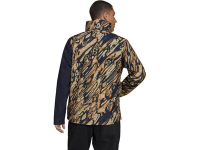 adidas Herren TERREX Multi RAIN.RDY Primegreen Allover Print 2L Regenjacke Braun