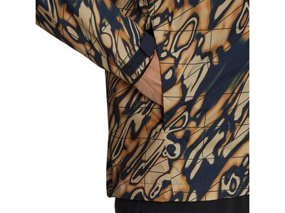 adidas Herren TERREX Multi RAIN.RDY Primegreen Allover Print 2L Regenjacke Braun