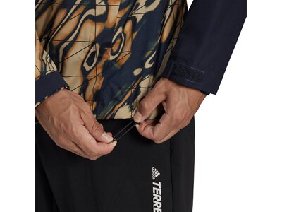 adidas Herren TERREX Multi RAIN.RDY Primegreen Allover Print 2L Regenjacke Braun
