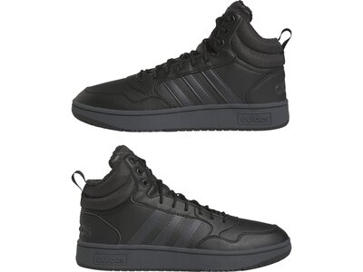 ADIDAS Herren Freizeitschuhe Hoops 3.0 Mid Lifestyle Basketball Classic Fur Lining Winterized Schwarz