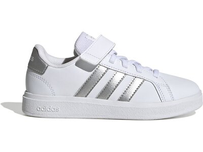 ADIDAS Kinder Halbschuhe Grand Court Court Elastic Lace and Top Strap Weiß