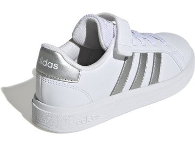 ADIDAS Kinder Halbschuhe Grand Court Court Elastic Lace and Top Strap Weiß