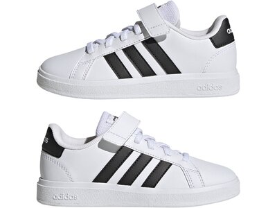 ADIDAS Kinder Halbschuhe Grand Court Court Elastic Lace and Top Strap Weiß