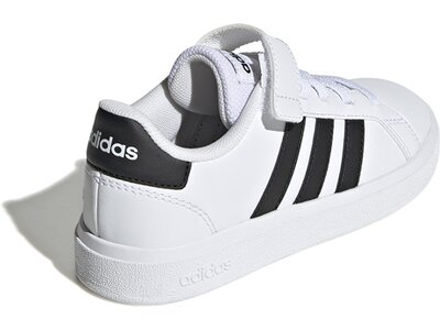 ADIDAS Kinder Halbschuhe Grand Court Court Elastic Lace and Top Strap Weiß