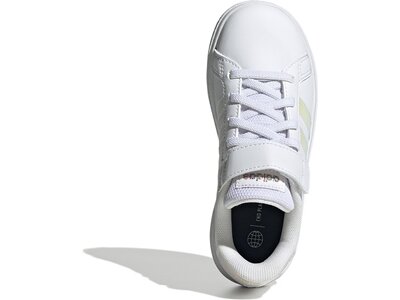 ADIDAS Kinder Halbschuhe Grand Court Lifestyle Court Elastic Lace and Top Strap Weiß