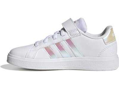 ADIDAS Kinder Halbschuhe Grand Court Lifestyle Court Elastic Lace and Top Strap Weiß
