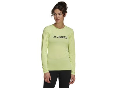 adidas Damen TERREX Primeblue Trail Longsleeve Grün