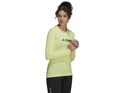 adidas Damen TERREX Primeblue Trail Longsleeve Grün