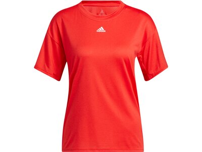 adidas Damen Training 3-Streifen AEROREADY T-Shirt Rot