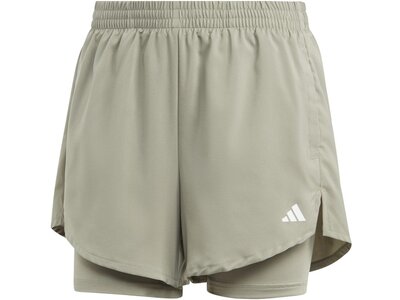 ADIDAS Damen Shorts AEROREADY Made for Training Minimal Two-in-One Grau