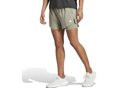 ADIDAS Damen Shorts AEROREADY Made for Training Minimal Two-in-One Grau