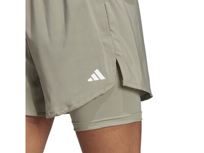ADIDAS Damen Shorts AEROREADY Made for Training Minimal Two-in-One Grau
