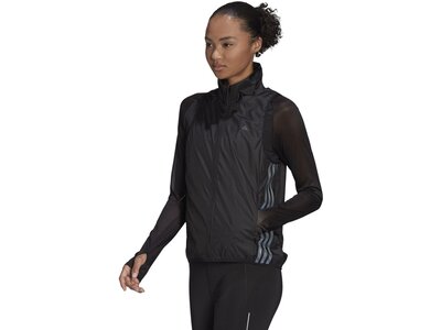 ADIDAS Damen Weste Run Icon 3-Streifen Running Wind Schwarz