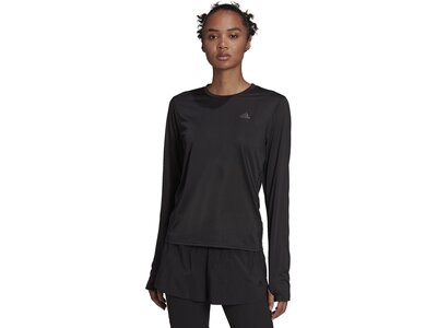ADIDAS Damen T-Shirt Run Icons Running Schwarz