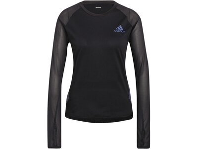 adidas Damen PARLEY ADIZERO Long Sleeve Running T-Shirt Schwarz