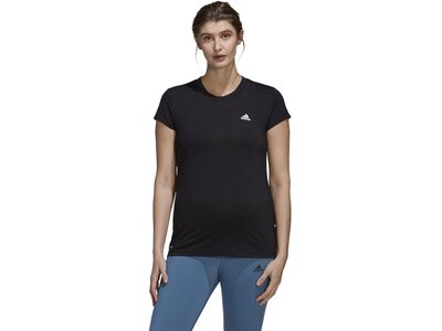 adidas Damen Designed to Move Colorblock Sport T-Shirt – Umstandsmode Schwarz