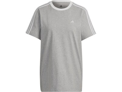 ADIDAS Damen Shirt Essentials 3-Streifen Grau