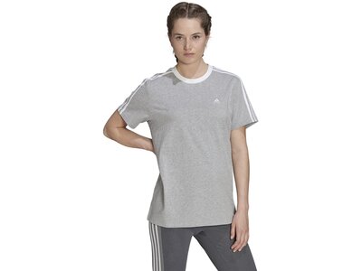 ADIDAS Damen Shirt Essentials 3-Streifen Grau