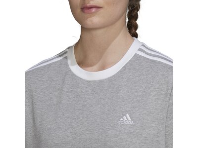 ADIDAS Damen Shirt Essentials 3-Streifen Grau