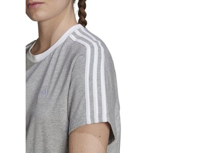 ADIDAS Damen Shirt Essentials 3-Streifen Grau