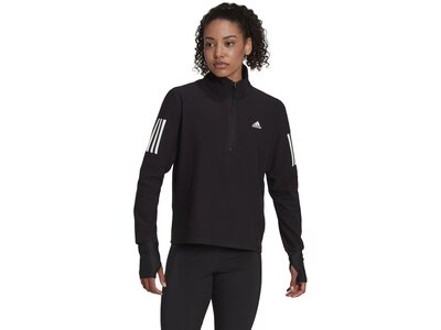 ADIDAS Damen Sweatshirt Own the Run 1/2 Zip Running Schwarz