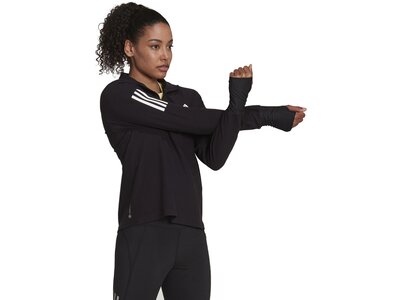 ADIDAS Damen Sweatshirt Own the Run 1/2 Zip Running Schwarz