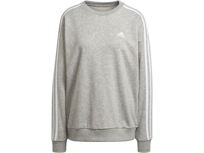 adidas Damen Essentials Studio Lounge 3-Streifen Sweatshirt Silber