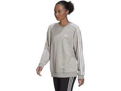 adidas Damen Essentials Studio Lounge 3-Streifen Sweatshirt Silber