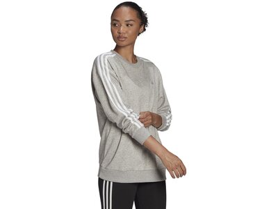 adidas Damen Essentials Studio Lounge 3-Streifen Sweatshirt Silber