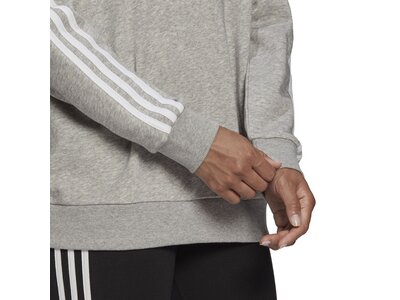 adidas Damen Essentials Studio Lounge 3-Streifen Sweatshirt Silber