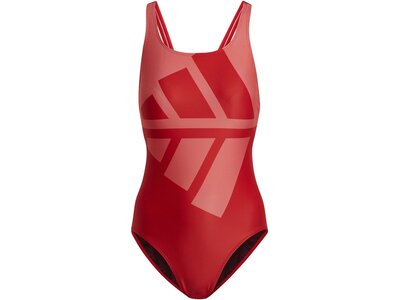 adidas Damen Logo Graphic Badeanzug Rot
