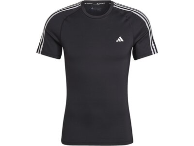 ADIDAS Herren Shirt Techfit 3-Streifen Training Schwarz