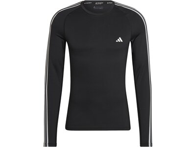 ADIDAS Herren Shirt Techfit 3-Streifen Training Schwarz