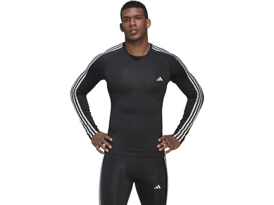 ADIDAS Herren Shirt Techfit 3-Streifen Training Schwarz