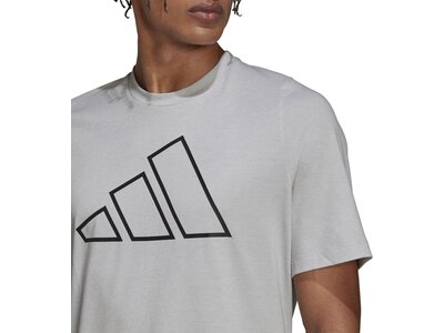 ADIDAS Herren Shirt TI 3BAR TEE Silber