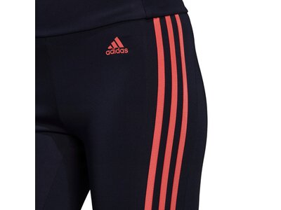 adidas Damen Designed To Move High-Rise 3-Streifen Sport 3/4-Tight Schwarz