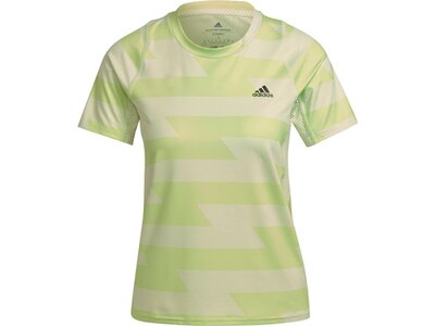 adidas Damen Fast Allover Print T-Shirt Gelb