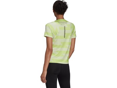 adidas Damen Fast Allover Print T-Shirt Gelb