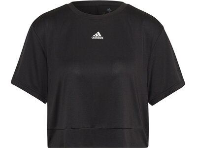 ADIDAS Damen Shirt W STDIO CROP T Schwarz