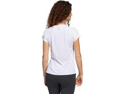 adidas Damen 3-Streifen Training T-Shirt Weiß