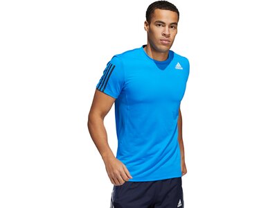 ADIDAS Herren Trainingsshirt AEROREADY 3 STRIPES Blau