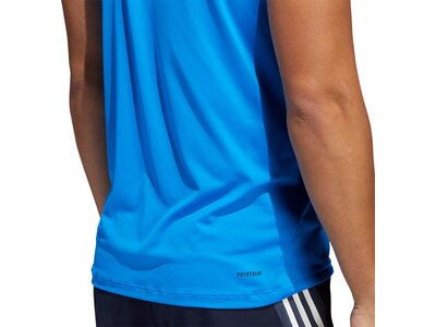 ADIDAS Herren Trainingsshirt AEROREADY 3 STRIPES Blau