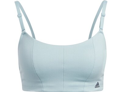 adidas Damen Yoga Studio Light-Support Sport-BH Silber