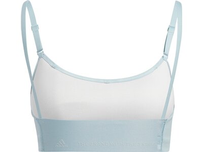 adidas Damen Yoga Studio Light-Support Sport-BH Silber