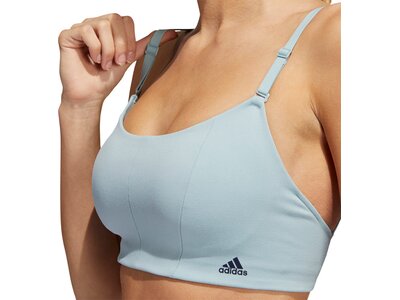 adidas Damen Yoga Studio Light-Support Sport-BH Silber