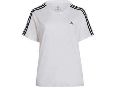 ADIDAS Damen Shirt Essentials Slim 3-Streifen Große Größen Grau