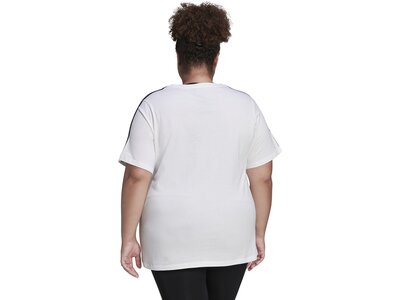 ADIDAS Damen Shirt Essentials Slim 3-Streifen Große Größen Grau