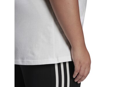 ADIDAS Damen Shirt Essentials Slim 3-Streifen Große Größen Grau